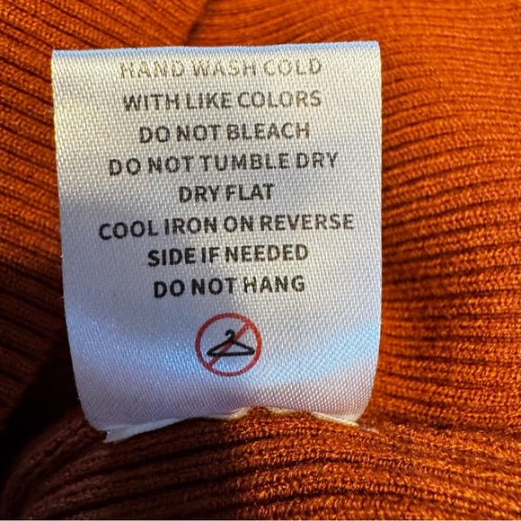 Alexia Admor Samantha Ribbed Double Zip Mock Neck Brown Classic Sweater Sz M - Picture 8 of 12